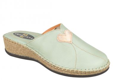 Γυναικείες Δερμάτινες Παντόφλες | Υφαντίδης | 111355 | Μέντα - Υφαντίδης - 